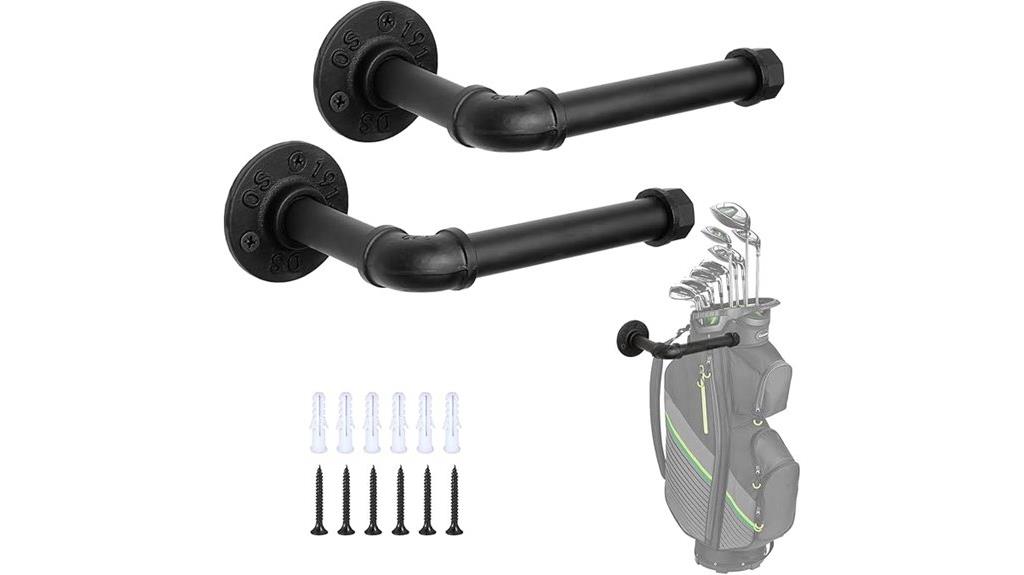 wall mounted golf bag rack