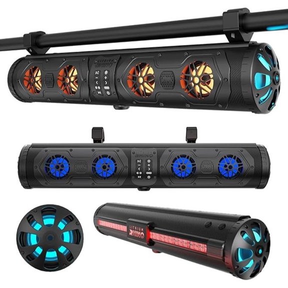 Waterproof Bluetooth Sound Bar with RGB Lighting