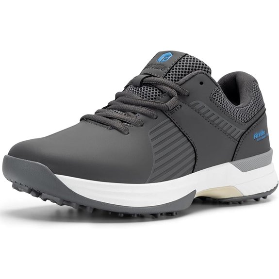 FitVille Waterproof Wide Men's Golf Shoes with Arch Support