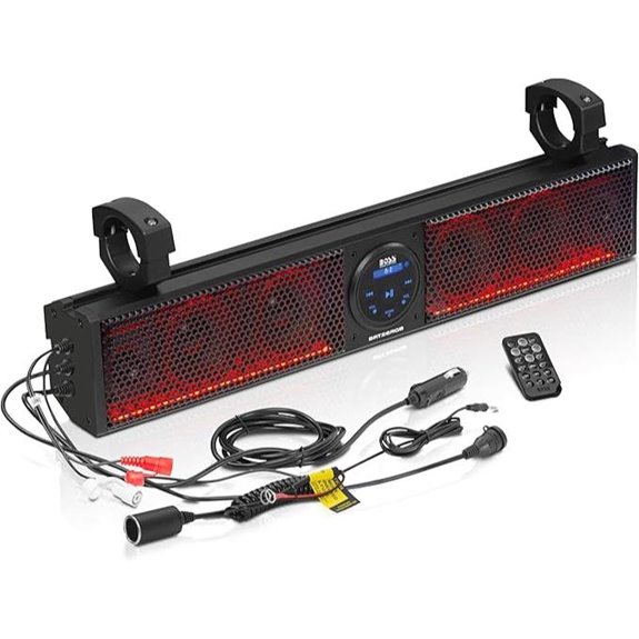 BOSS ATV UTV Sound Bar 26 Inches Bluetooth Weatherproof
