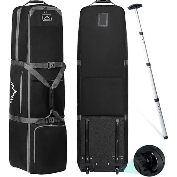 Golf Travel Bag with Wheels and Adjustable Support