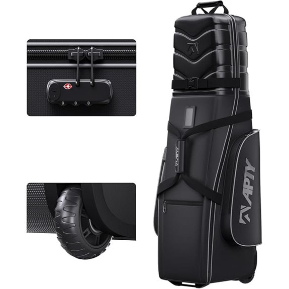 Golf Club Travel Bag with Wheels and Lock