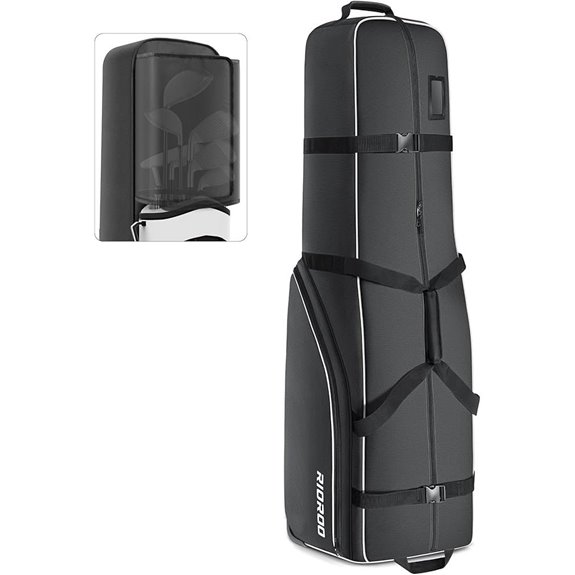 wheeled padded golf bag