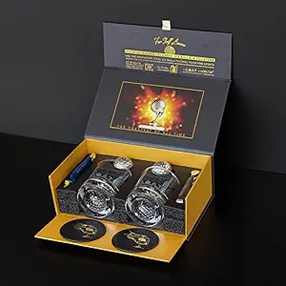 whiskey golf gift set