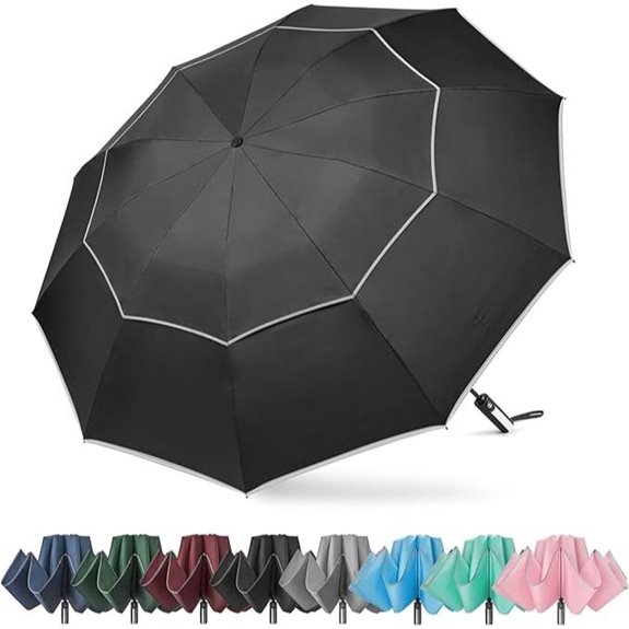 G4Free Windproof Inverted Golf Umbrella with Reflective Stripe