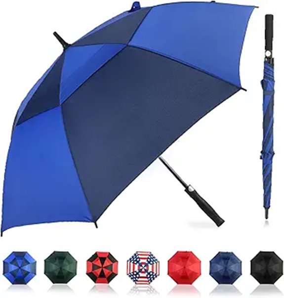 LLanxiry Windproof Golf Umbrella with SPF 50
