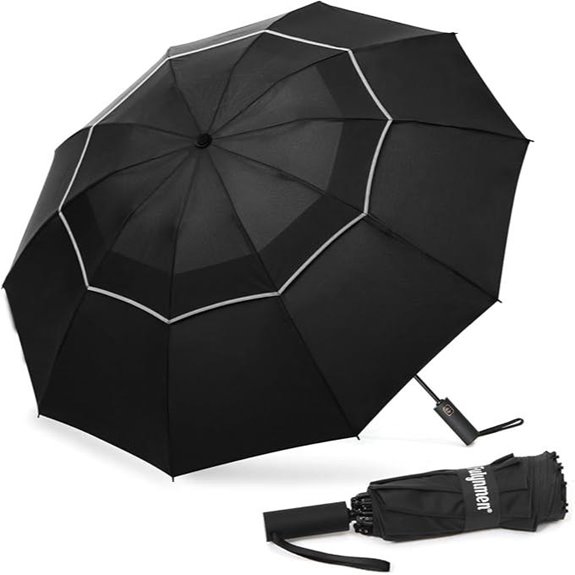 Large Windproof Travel Umbrella with UV Protection