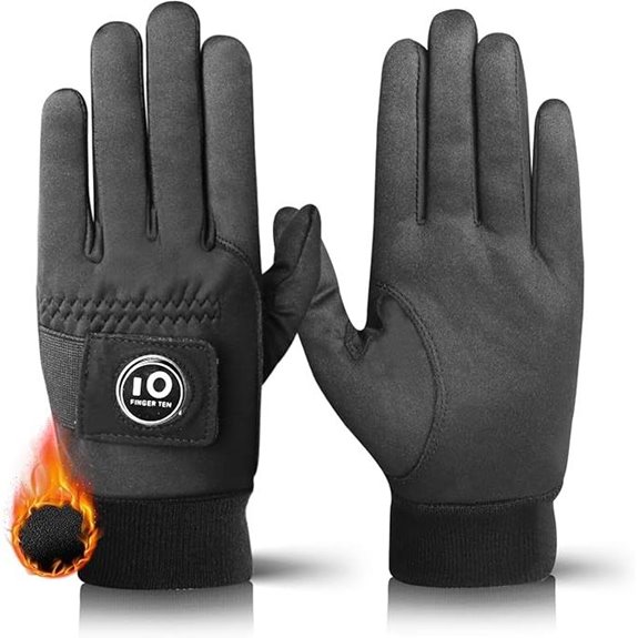 Finger Ten Winter Golf Gloves with Ball Marker