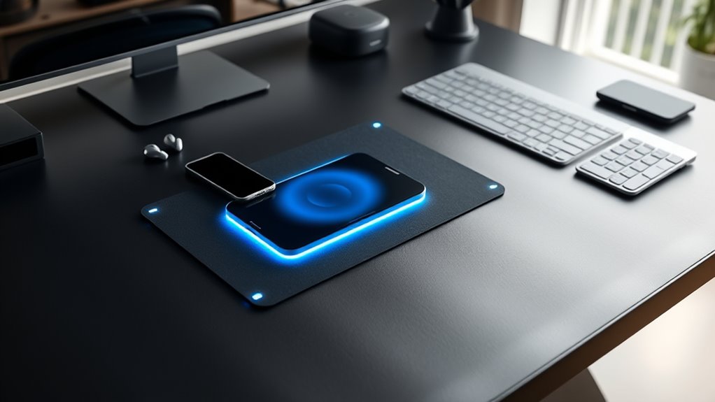 wireless charging desk mats