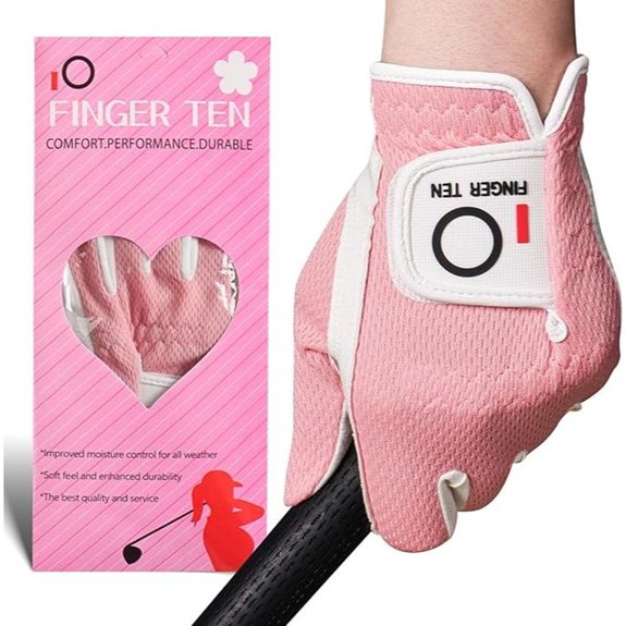 Finger Ten Women's Golf Glove All-Weather Mesh Small-Large