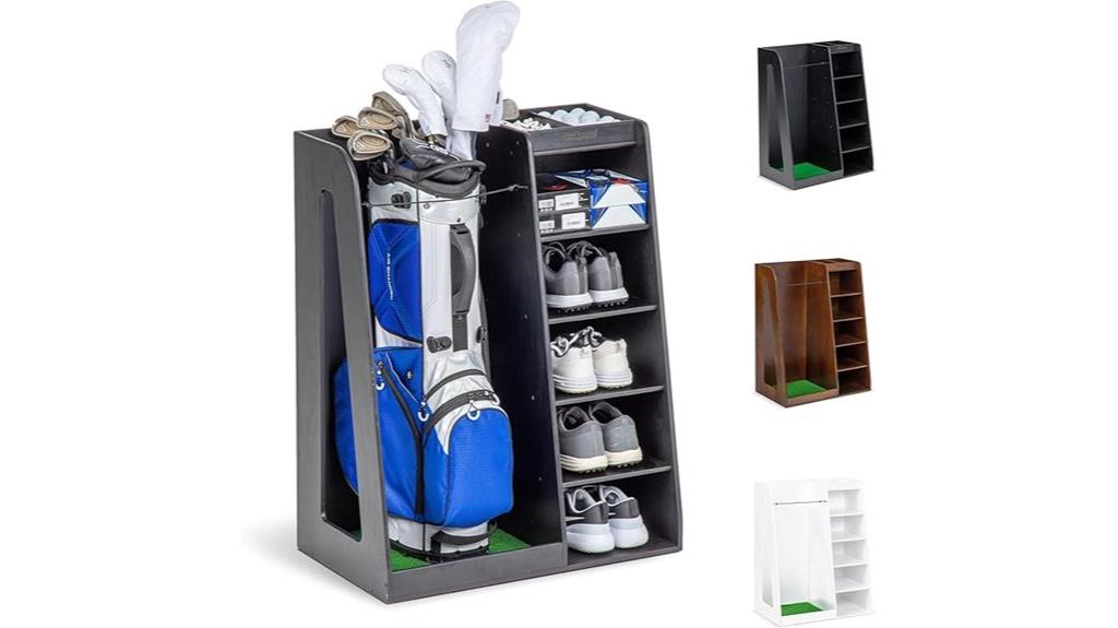 wooden golf bag organizer