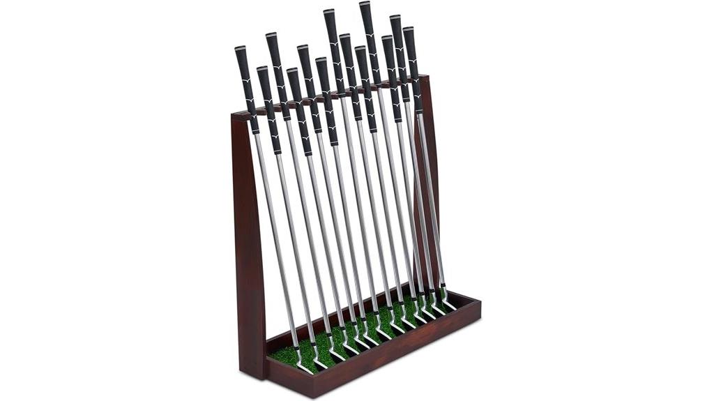 wooden golf club organizer