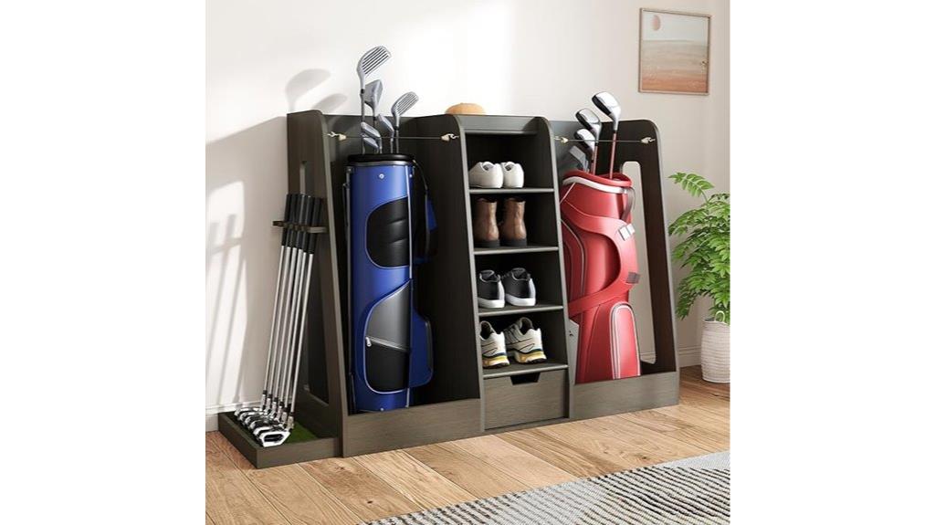 wooden golf club storage