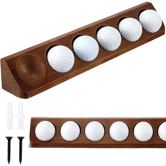 Wooden Golf Ball Display Case with Wall Mount