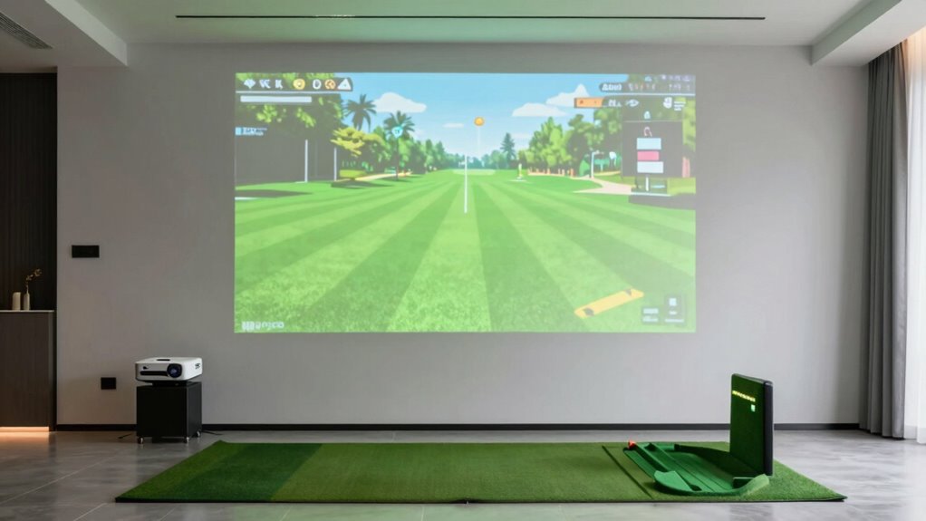 compact high resolution golf simulator