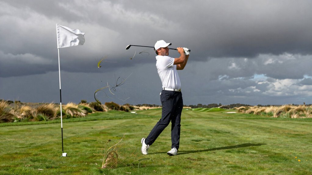 golf in windy conditions