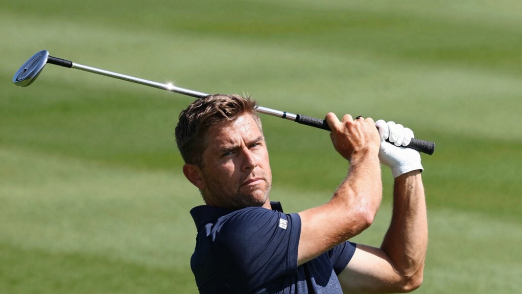 imitating professional golf swings