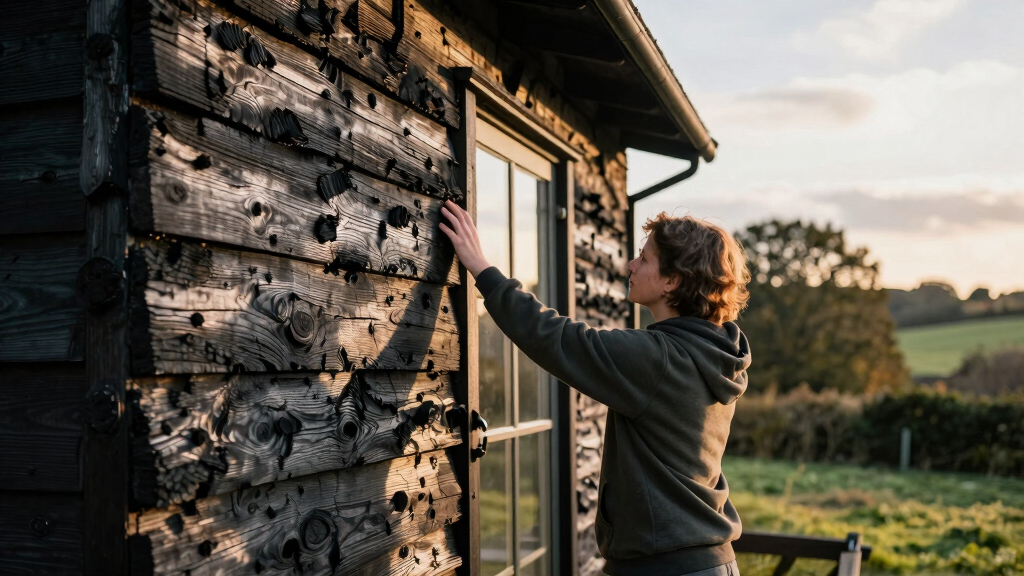 Built Works wraps Yogi's Cabin in East Sussex with charred wood