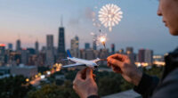 Chicago Plane Fireworks Strike