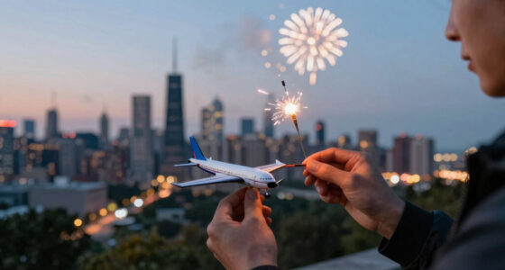 Chicago Plane Fireworks Strike