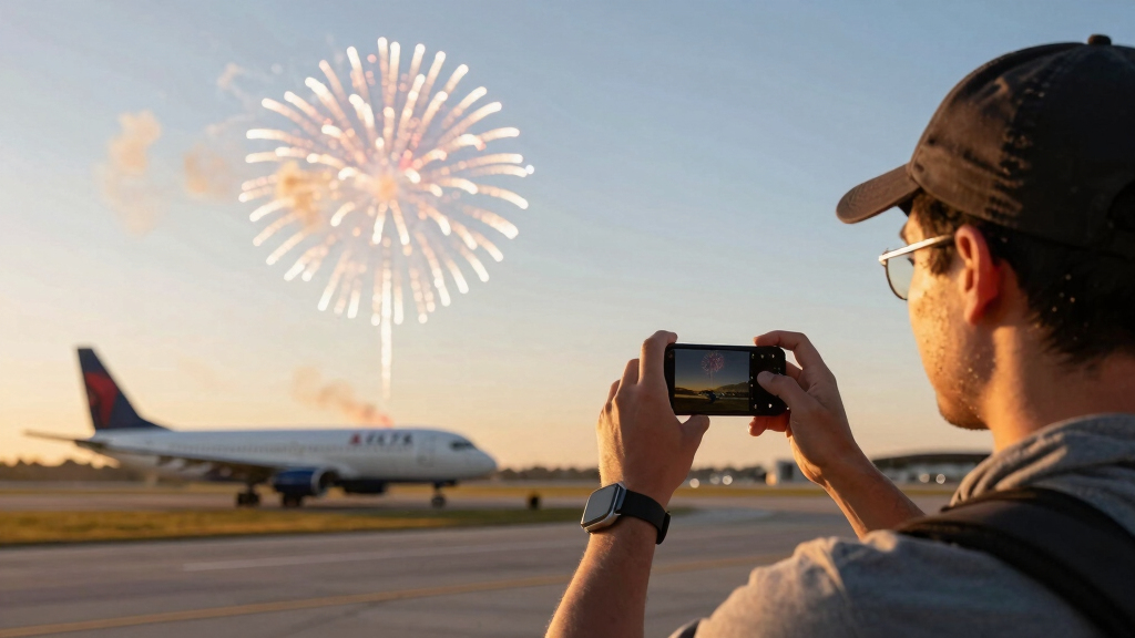 Firework Strike Delta Flight 1076