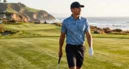 Alimens & Gentle Mens Stretch Dry Fit Printed Golf Shirts (Various) $12
