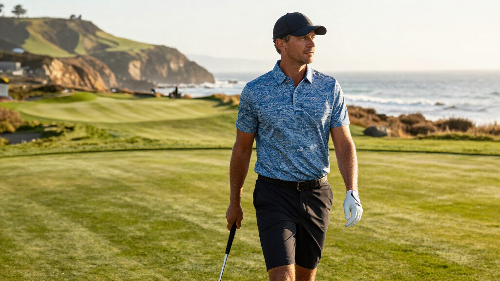 Alimens & Gentle Mens Stretch Dry Fit Printed Golf Shirts (Various) $12